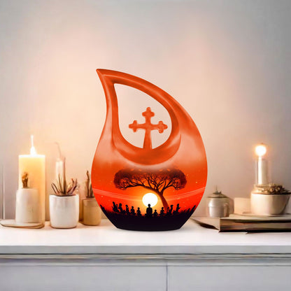 Aluminium Guru teaching children themed urn