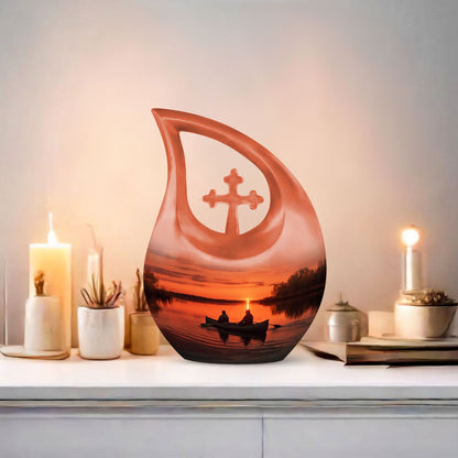 Boating In Sunset Urn