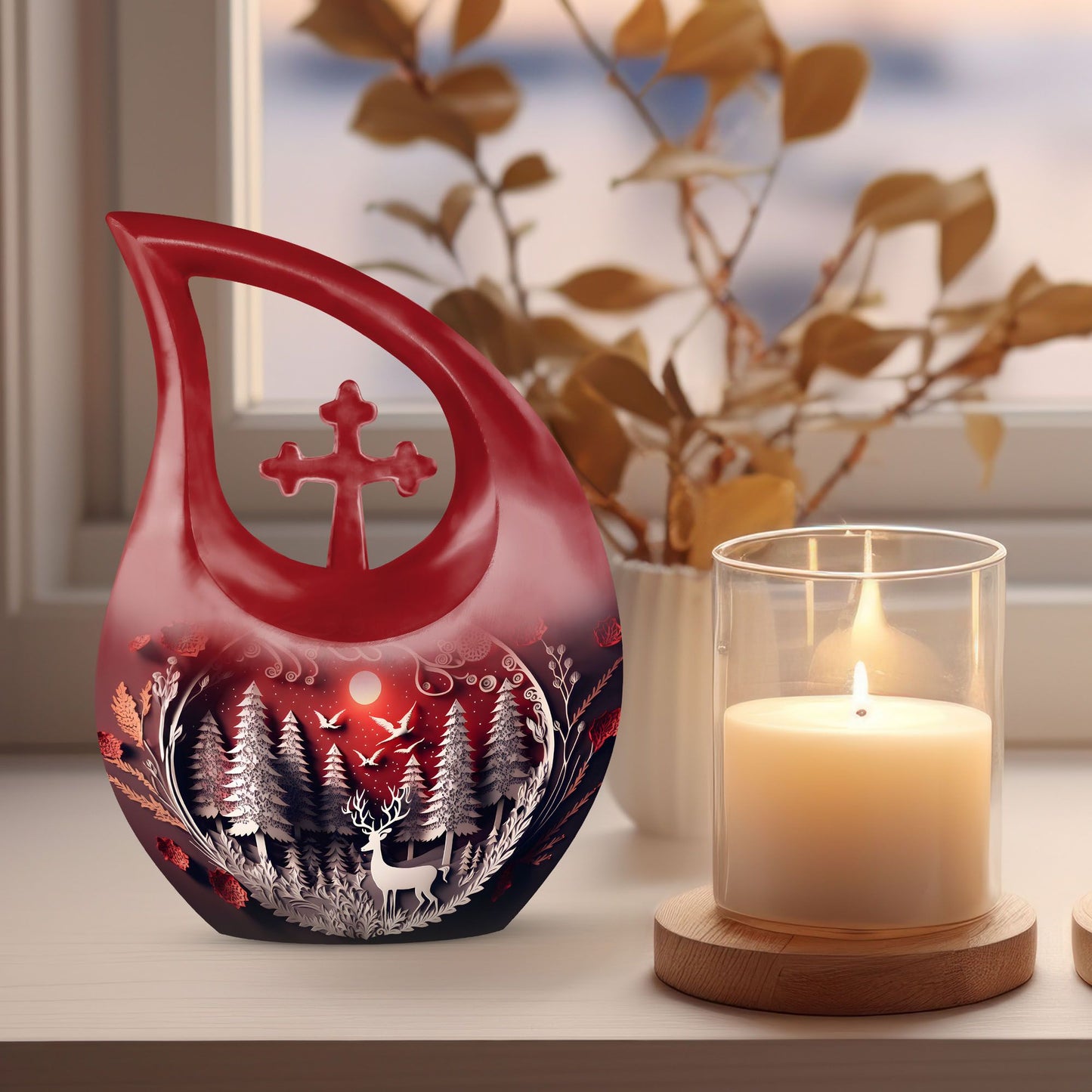 Double Paper Cut Out Urn
