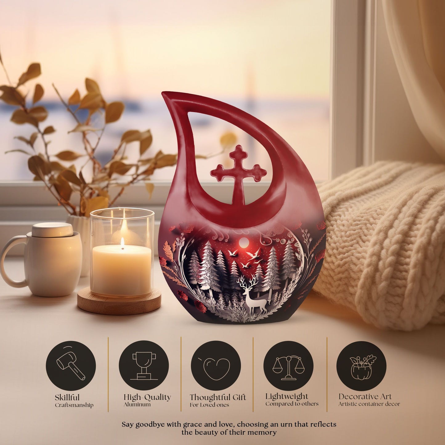 Double Paper Cut Out Urn