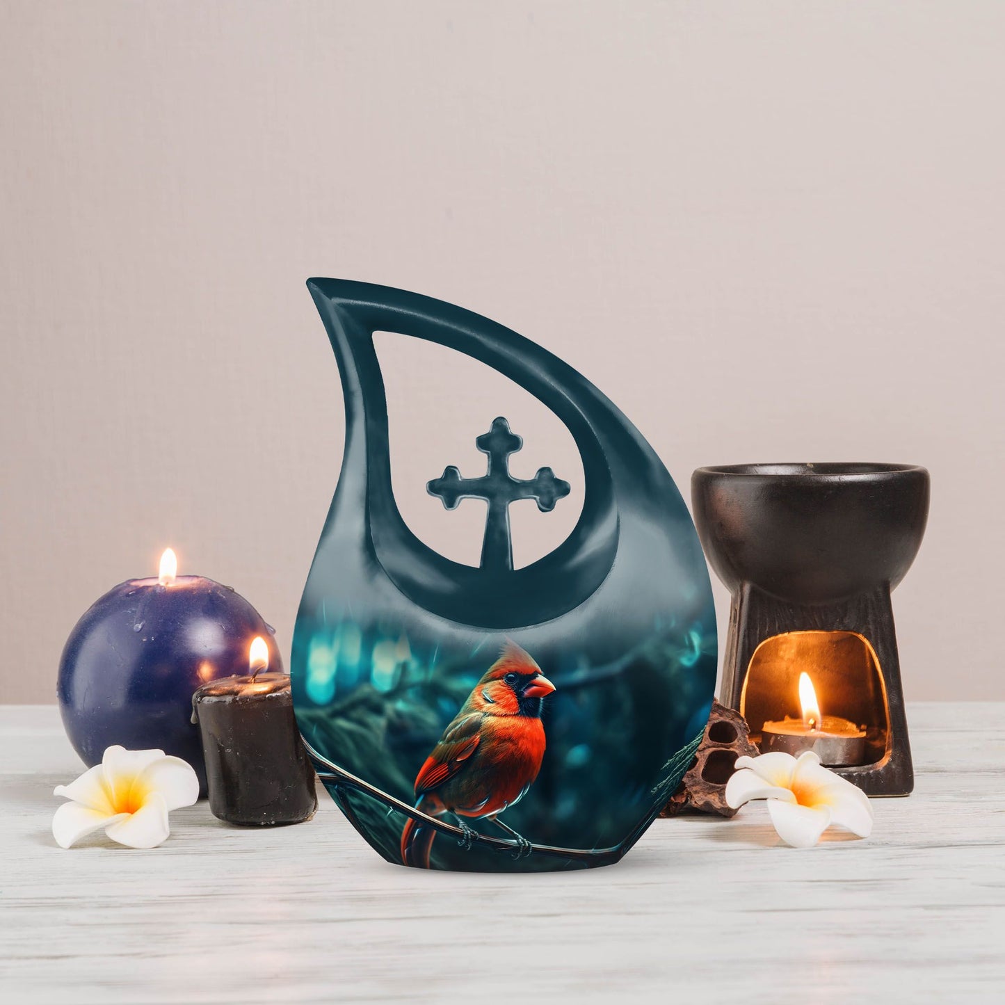 Cardinal Bird Urn