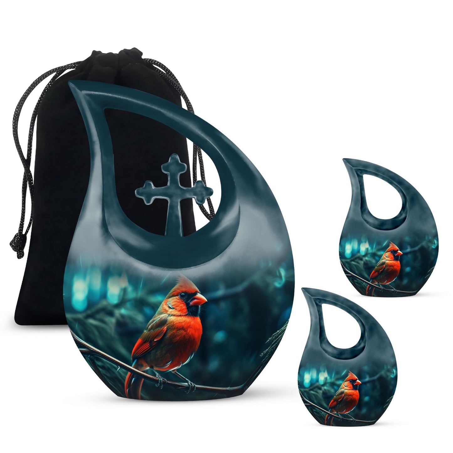 Cardinal Bird Urn