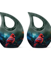 Cardinal Bird themed urn for memorial ashes