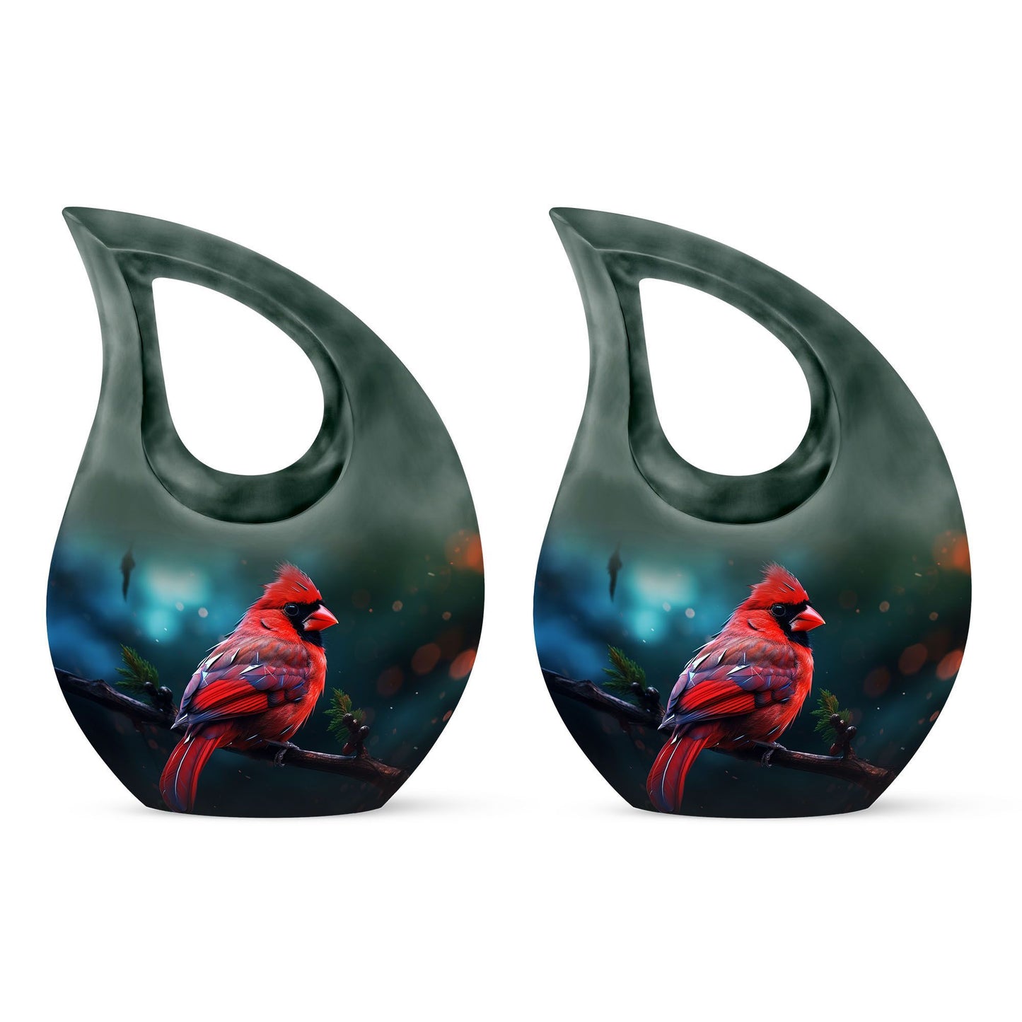 Cardinal Bird themed urn for memorial ashes