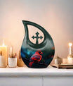 Cardinal Bird themed urn for memorial ashes