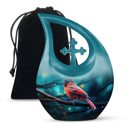Cardinal Bird Urn