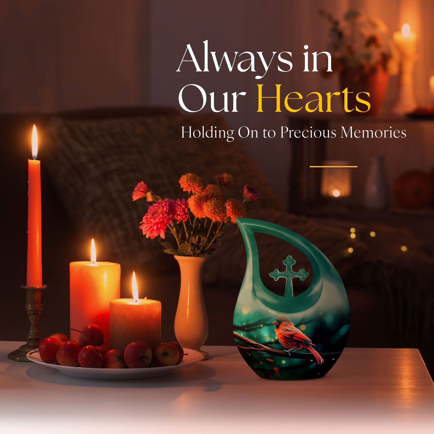 Cardinal Bird Urn