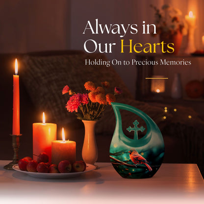 Cardinal Bird Urn
