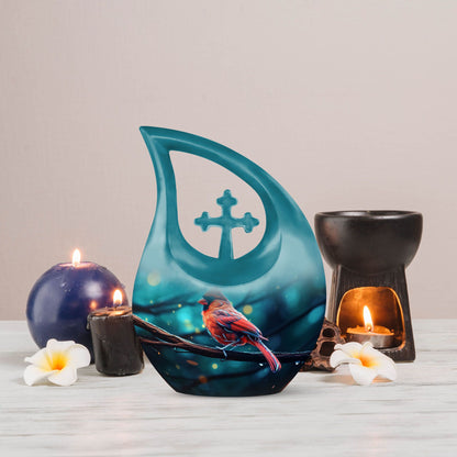 Cardinal Bird Urn