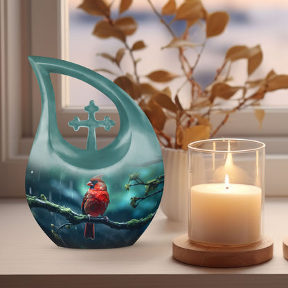 Aluminium Cardinal Bird Urn