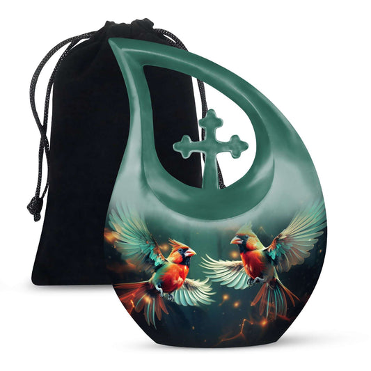 10 Inch Cardinal Bird Urn
