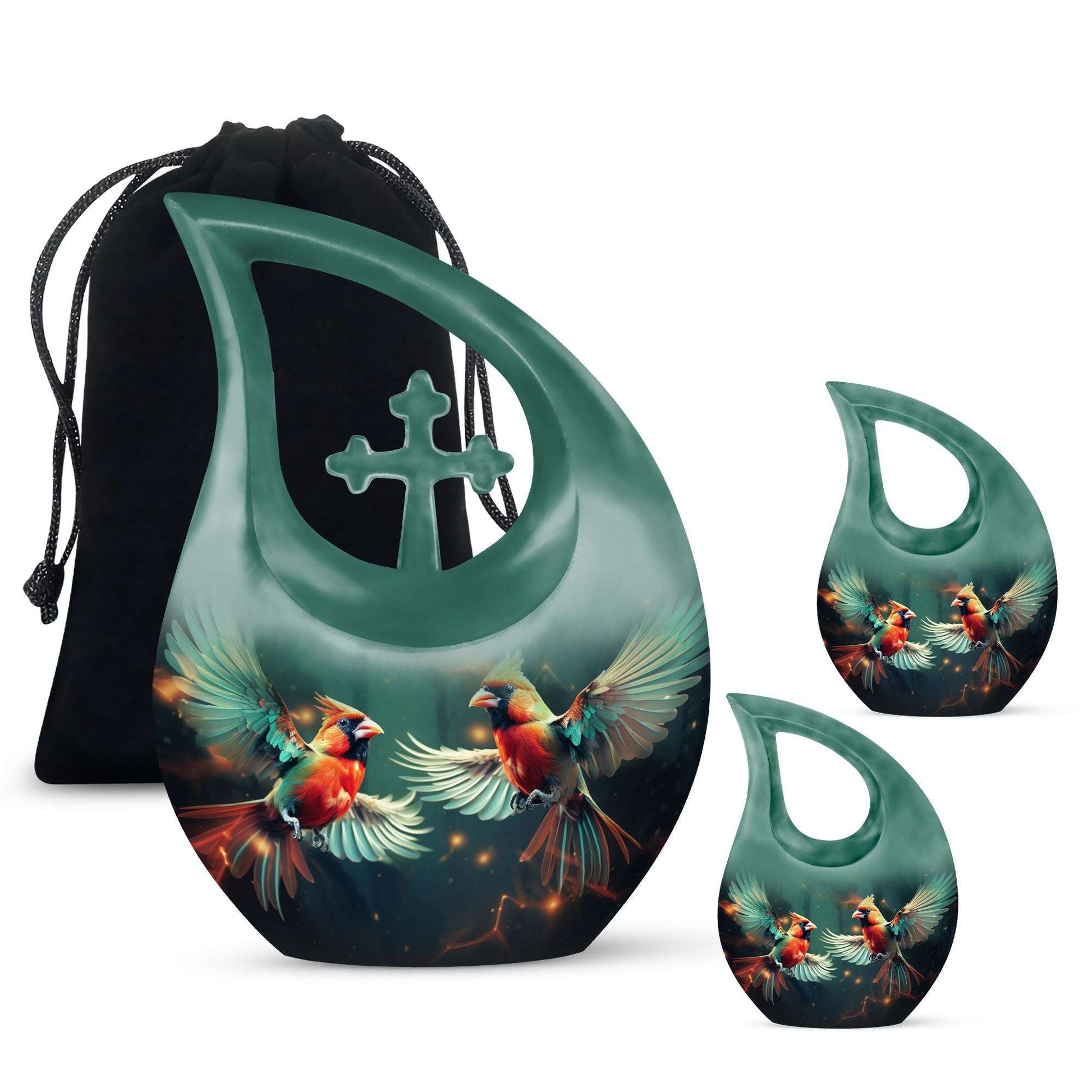 10 Inch Cardinal Bird Urn