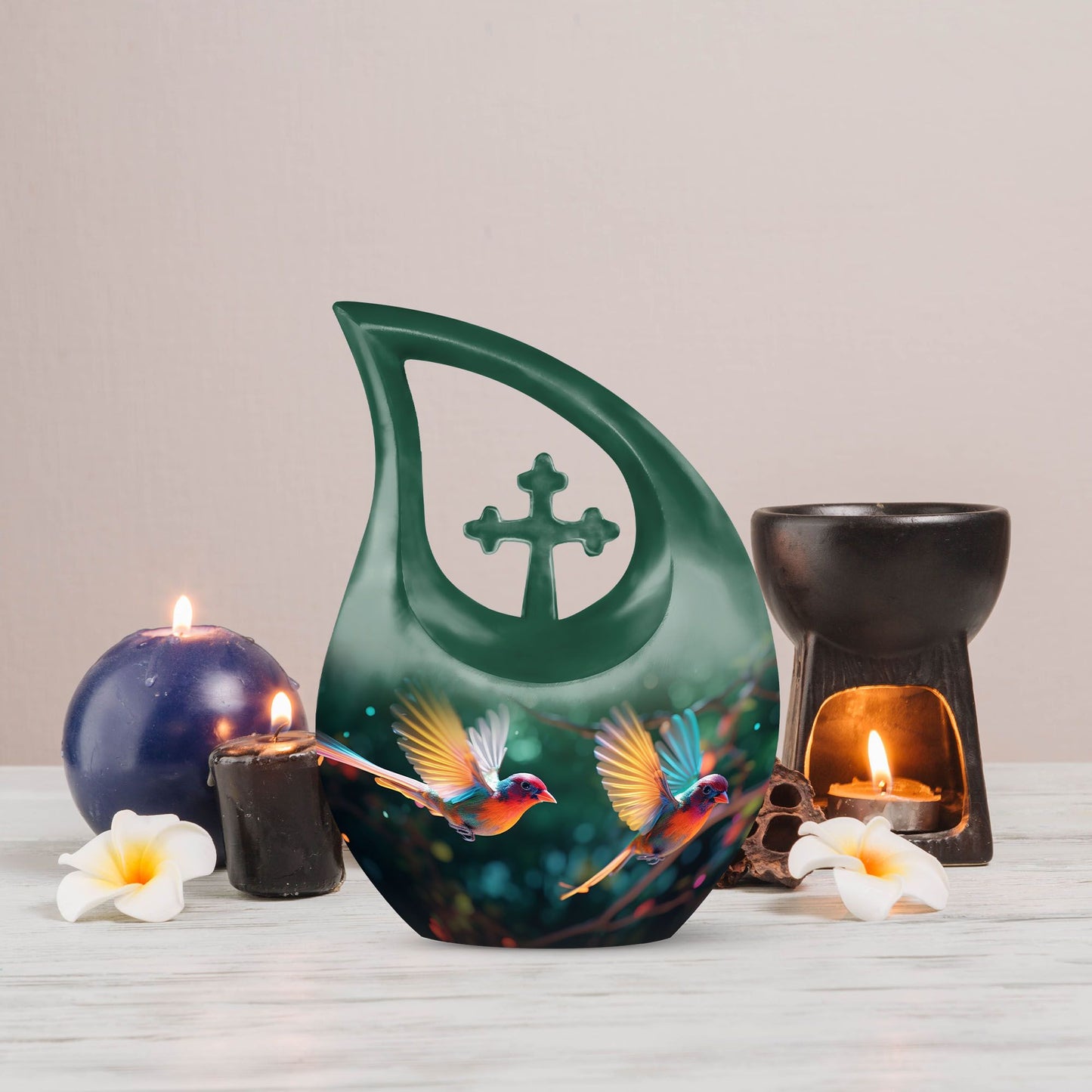 Cardinal Bird Urn