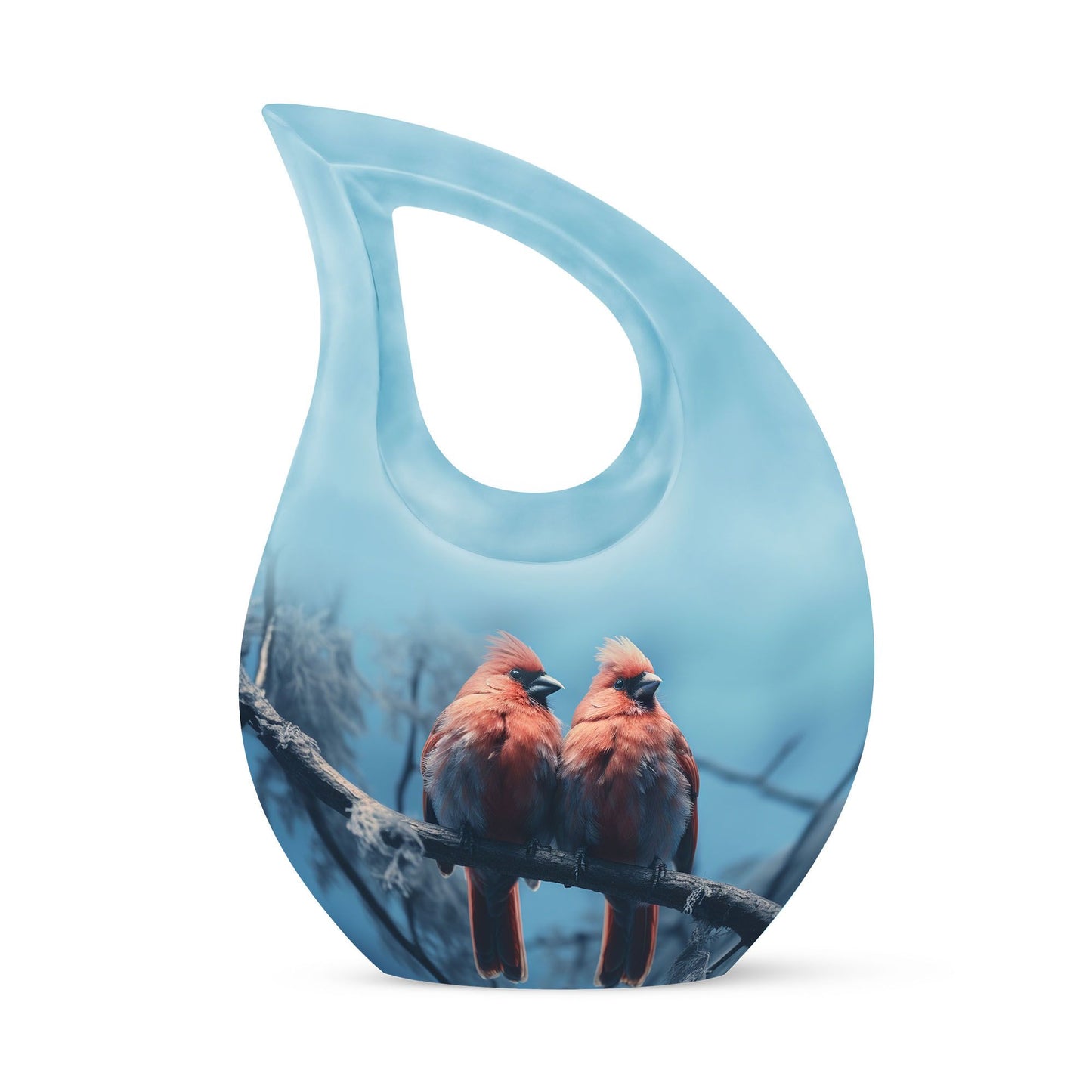 Large 10-inch Cardinal Bird Urn