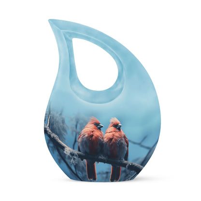 Large 10-inch Cardinal Bird Urn