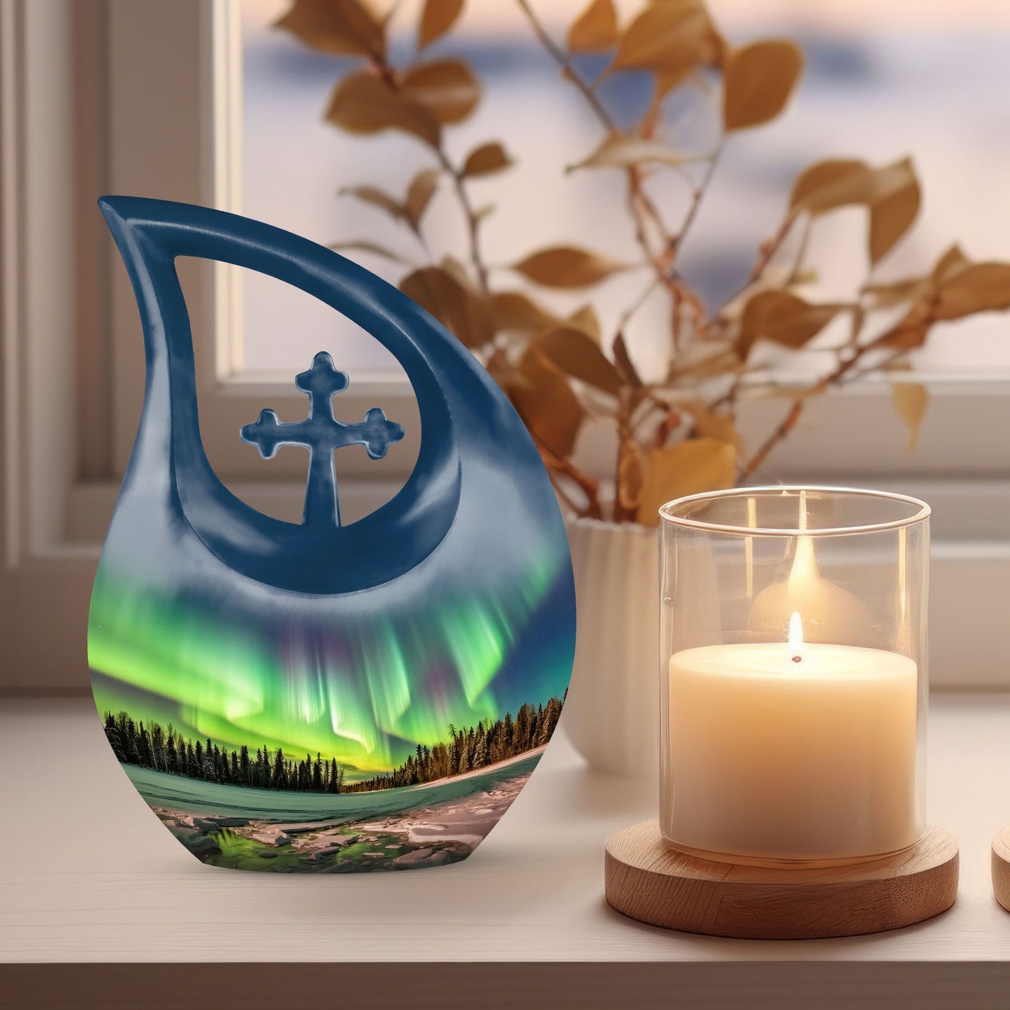 Aurora Borealis Northern Lights urn