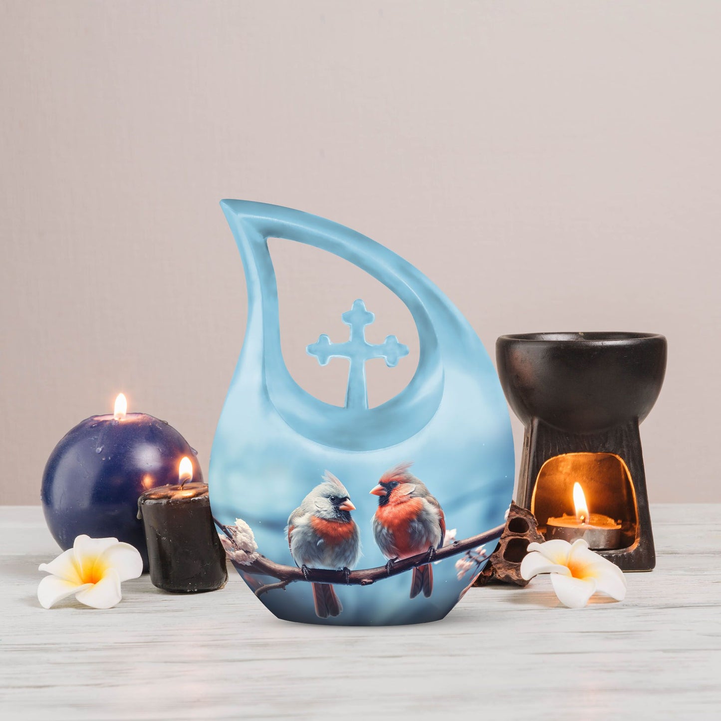 Cardinal bird Urn for Ashes
