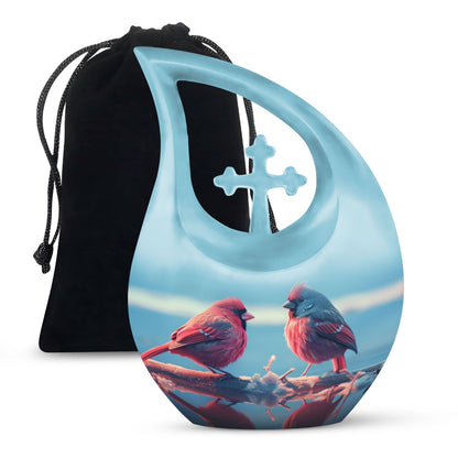 Cardinal Bird Urn