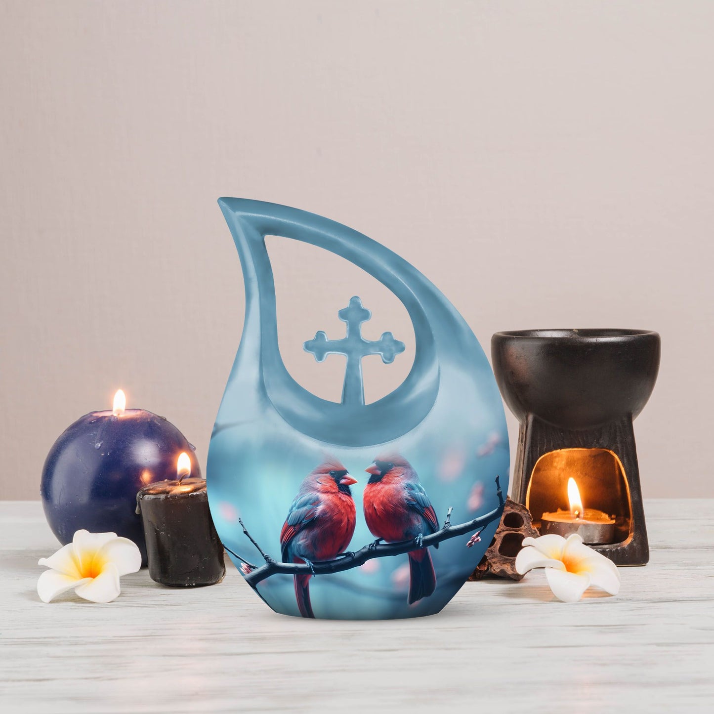 Cardinal Bird Urn