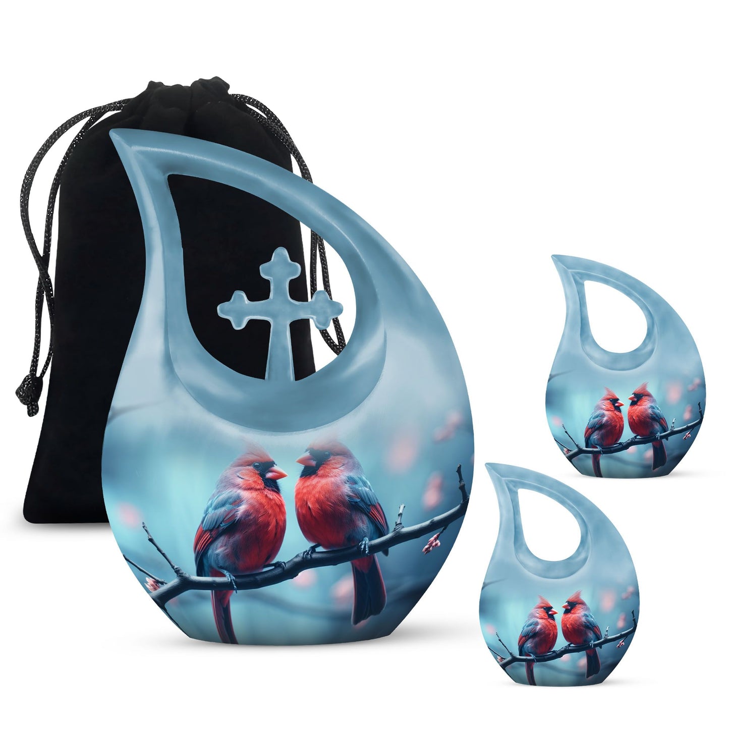 Cardinal Bird Urn