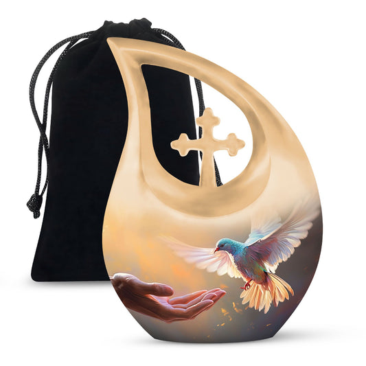 Pigeon Hands Man themed urn