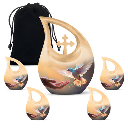 Pigeon Hands Man themed urn