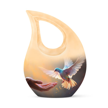 Pigeon Hands Man themed urn