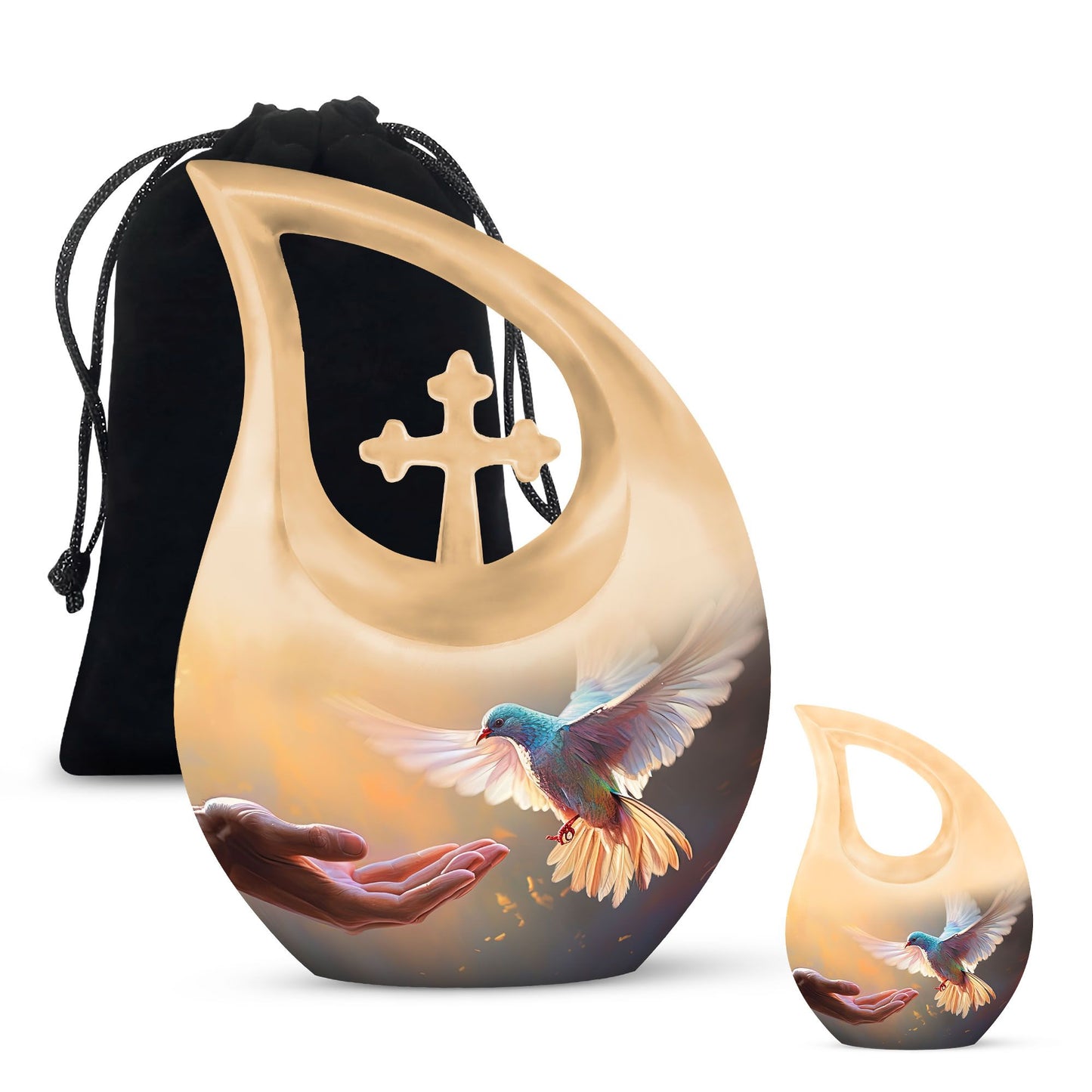 Pigeon Hands Man themed urn