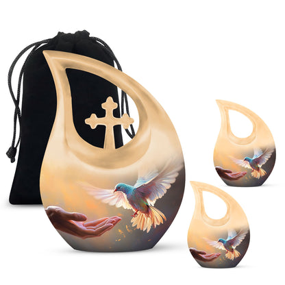 Pigeon Hands Man themed urn