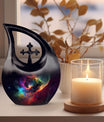 colorful Nebula Large Memorial Urn