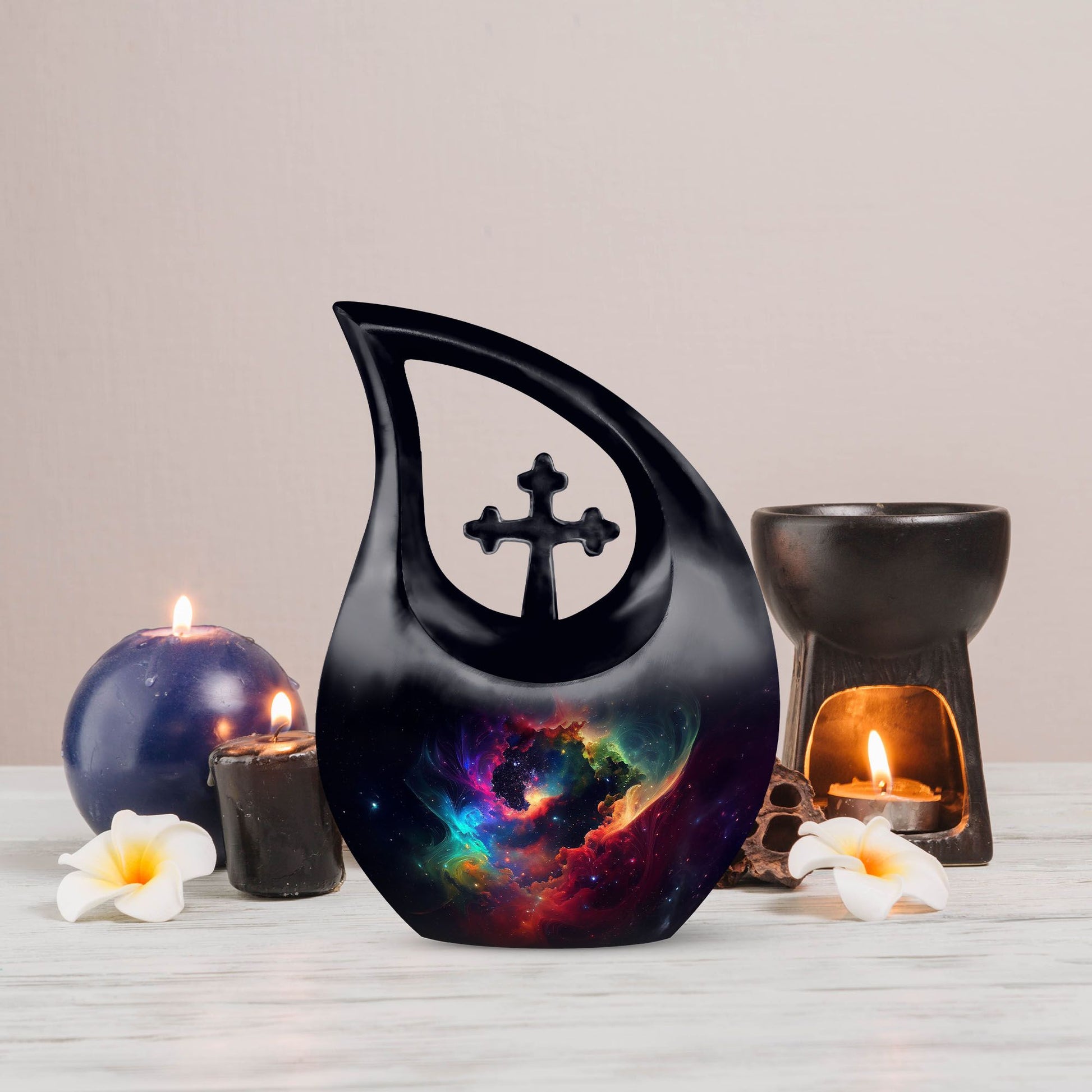 colorful Nebula Large Memorial Urn