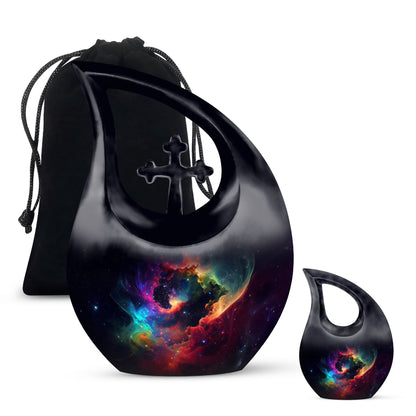 colorful Nebula Large Memorial Urn
