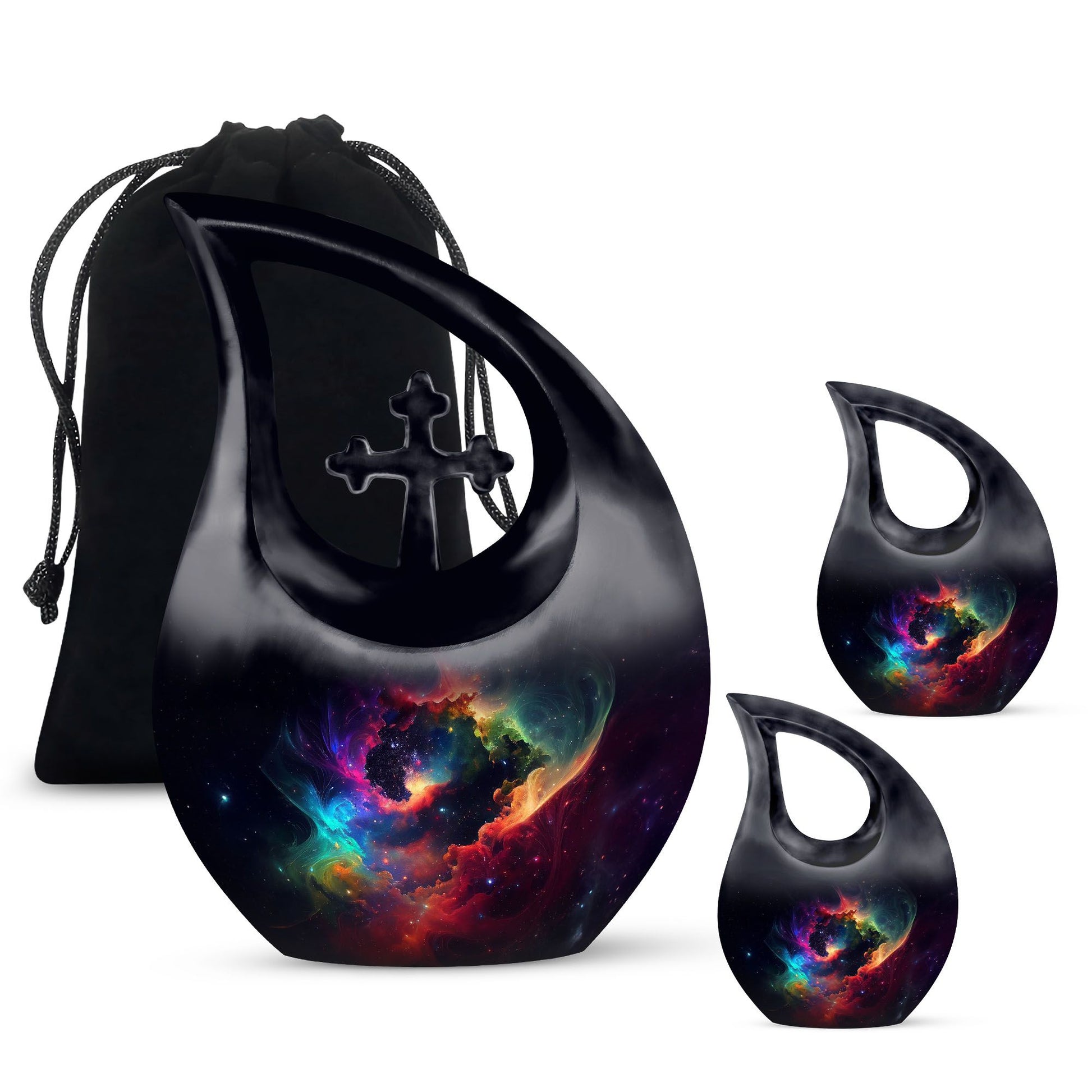 colorful Nebula Large Memorial Urn