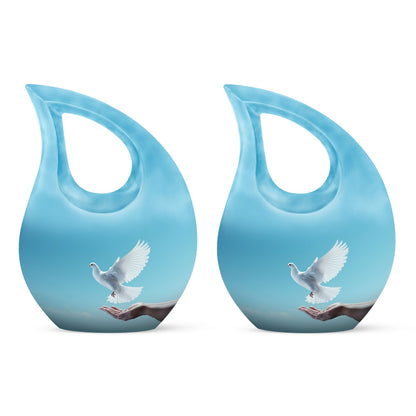 Large 10-inch White Dove Bird Urn