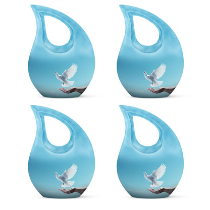 Large 10-inch White Dove Bird Urn