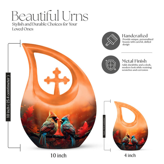 Cardinal Bird Urn 