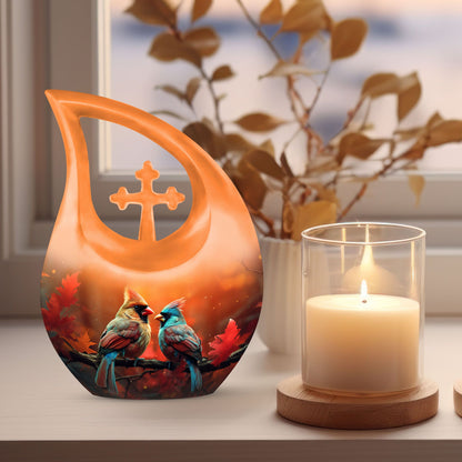 Cardinal Bird Urn 