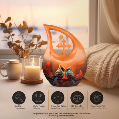 Cardinal Bird Urn 