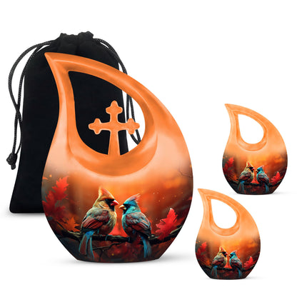 Cardinal Bird Urn 