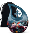 Cardinal Birds Red Leaf Cremation Urn
