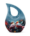Cardinal Birds Red Leaf Cremation Urn