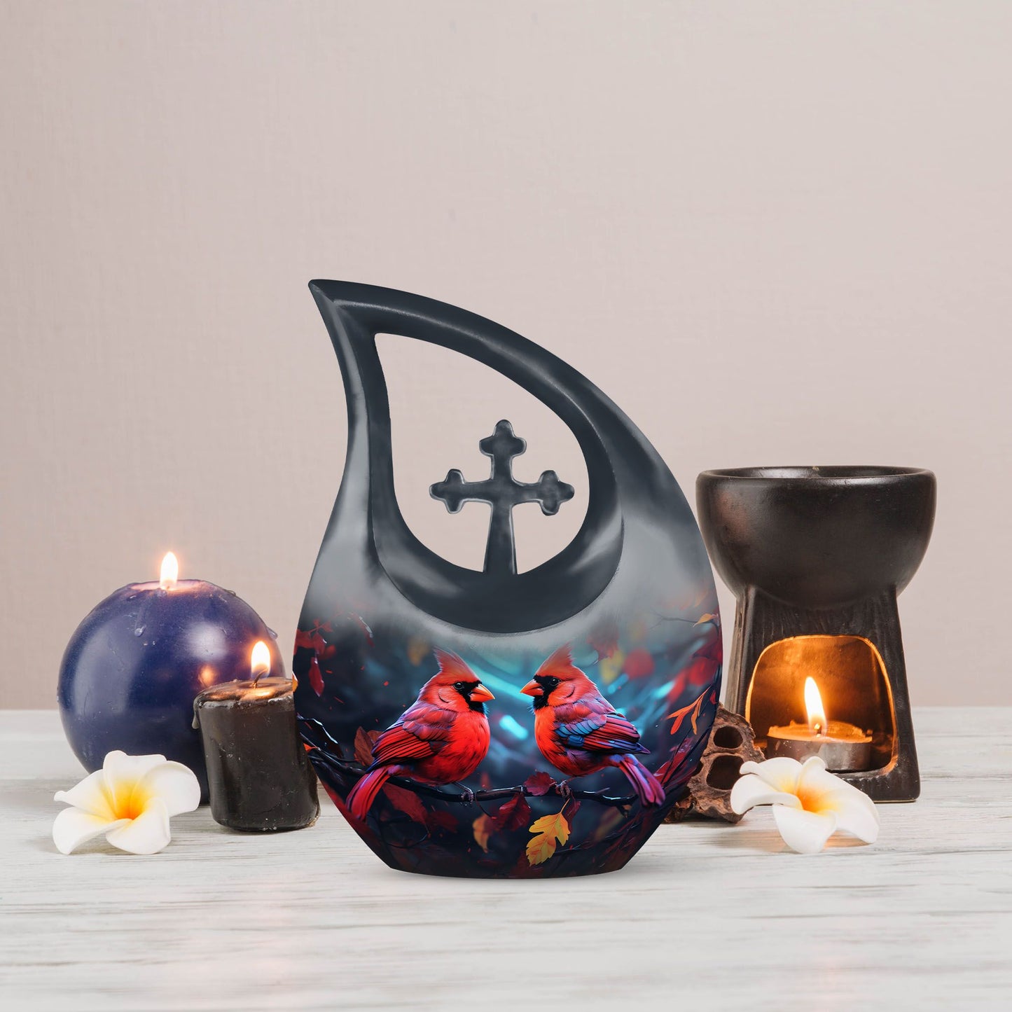 Red Cardinal_Birds Outdoor Urn