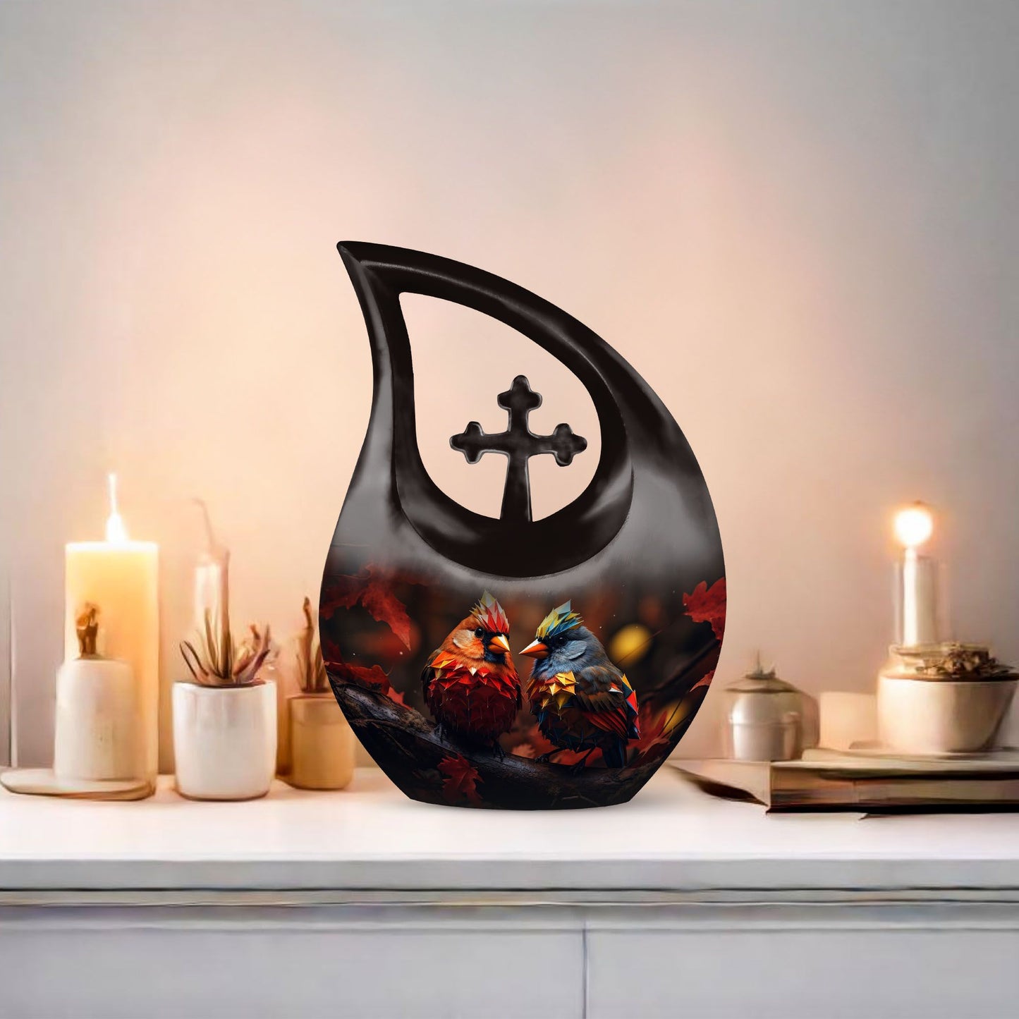 Cardinal Bird memorial Urn