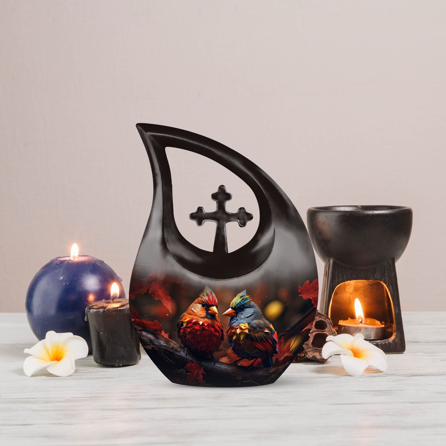 Cardinal Bird memorial Urn