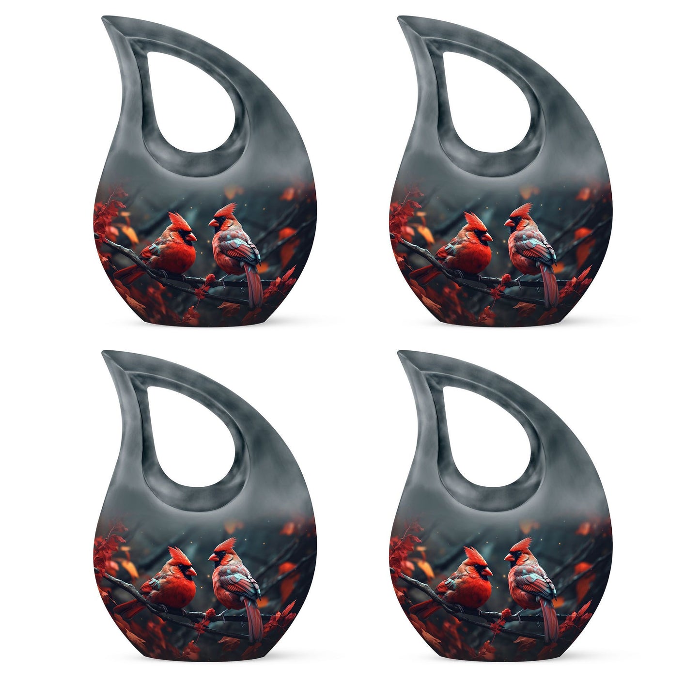 Cardinal Bird Urn,