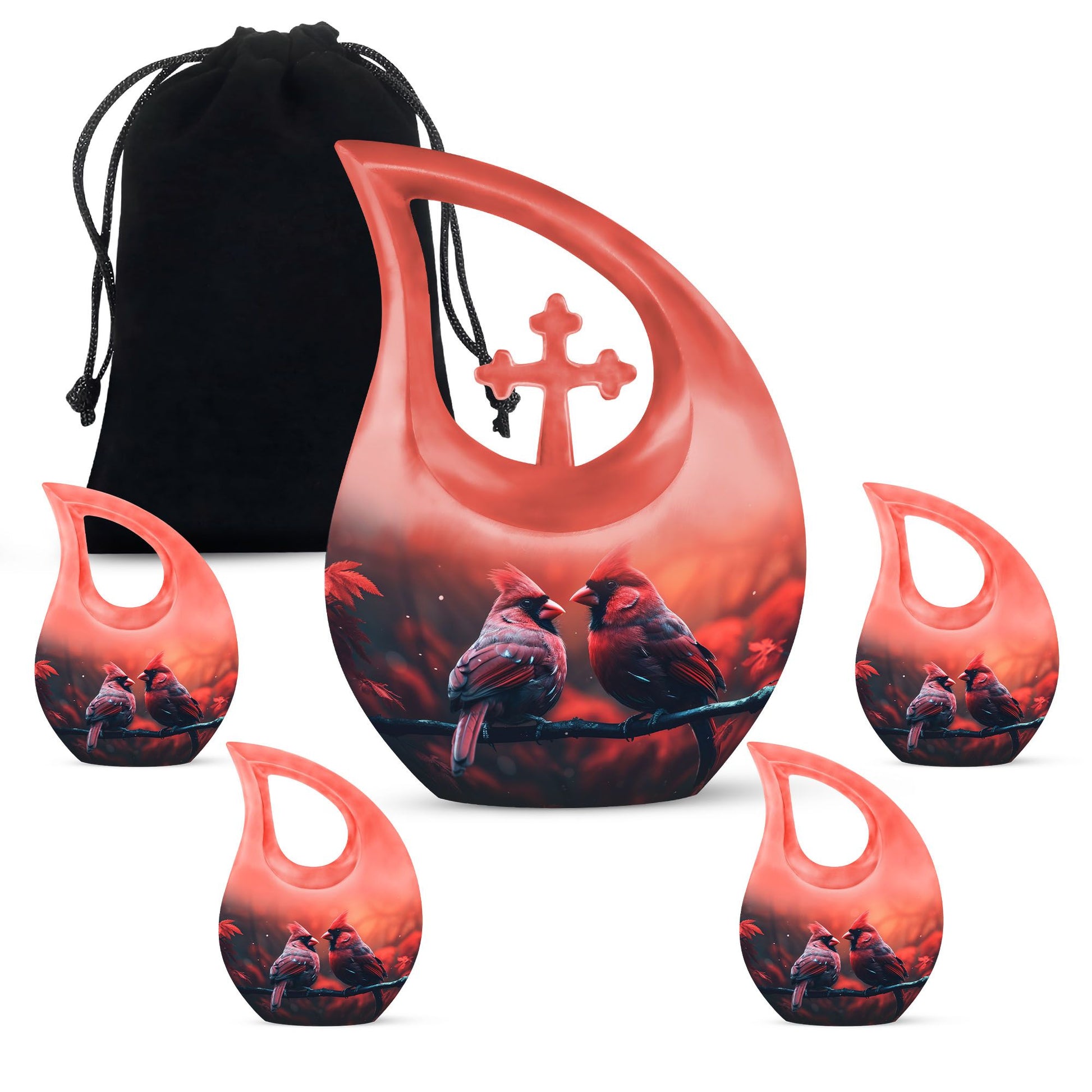 Cardinal Bird Themed Cremation Urn