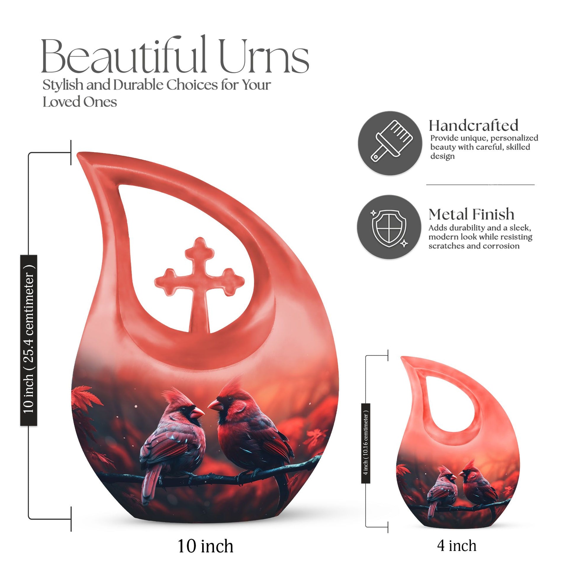 Cardinal Bird Themed Cremation Urn