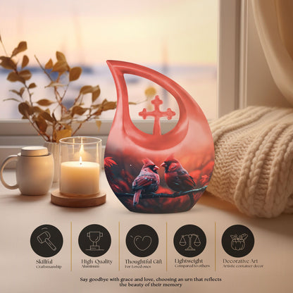 Cardinal Bird Themed Cremation Urn