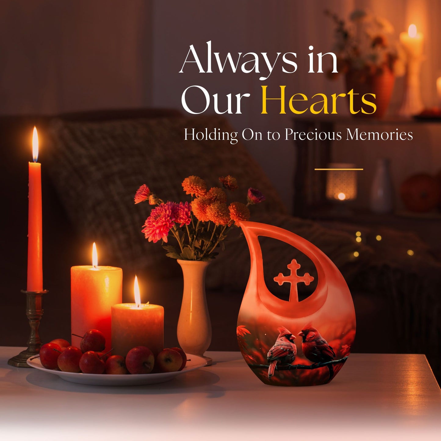 Cardinal Bird Themed Cremation Urn
