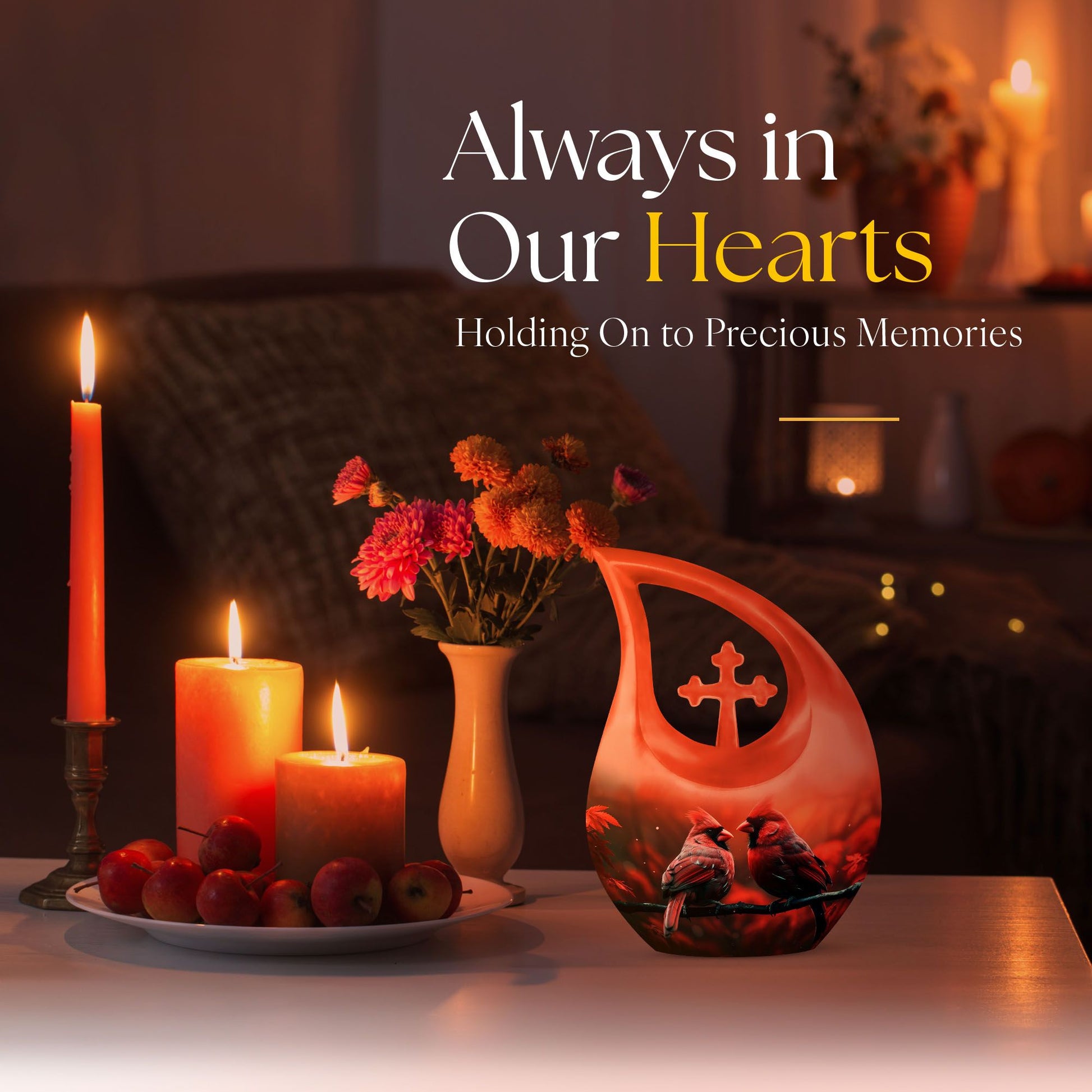 Cardinal Bird Themed Cremation Urn